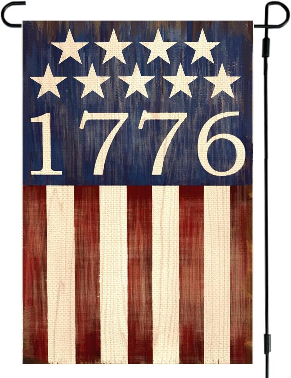4th of July Garden Flag 12x18 Inch Double Sided Outside Patriotic American 1776 Independence Retro Stars and Stripes Outdoor Yard Porch Decorations 2-12